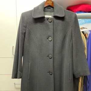 Cinzia Rocca Black Wool and Cashmere Coat